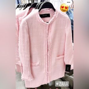 Light pink/sakura tweed jacket